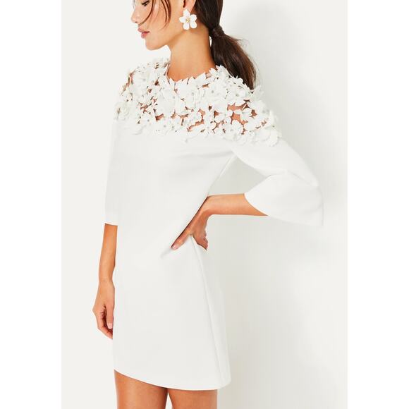 Lilly Pulitzer x Badgley Mischka Beatrice White Mini Dress NWT Sz. 8 - Picture 1 of 13